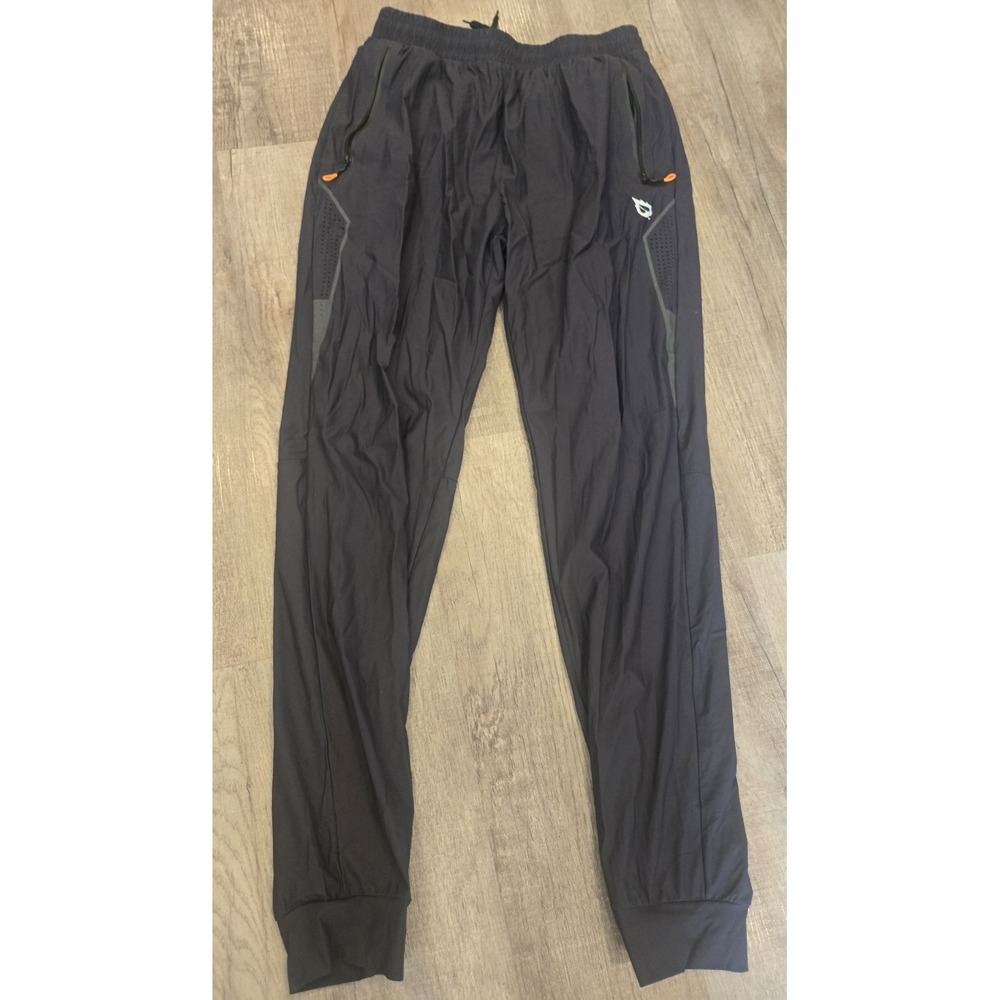 Bayleaf Black Performance Jogger Womens Size M Pull On Zipper Pockets Stretch‎